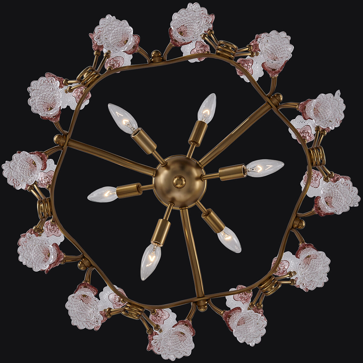 Bella 6 Light 26 inch Antique Brass Pendant Ceiling Light