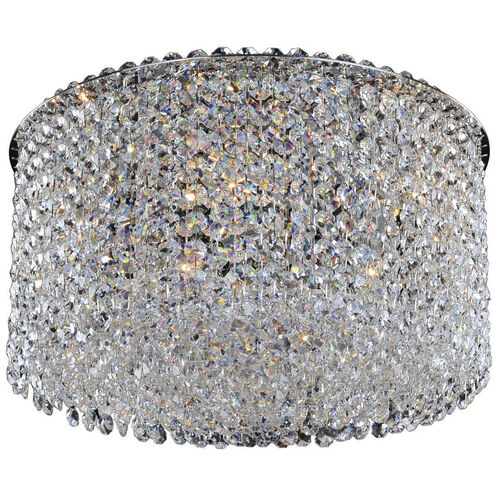 Milieu Metro 5 Light 14 inch Chrome Flush Mount Ceiling Light in Firenze Clear