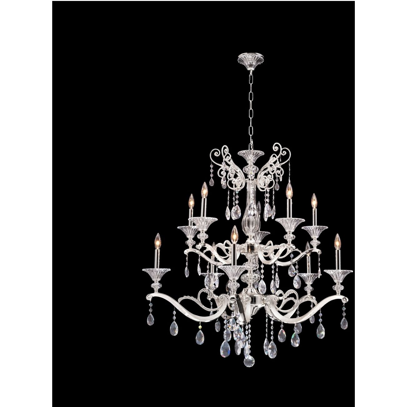 Vasari 10 Light 38 inch Two Tone Silver Chandelier Ceiling Light