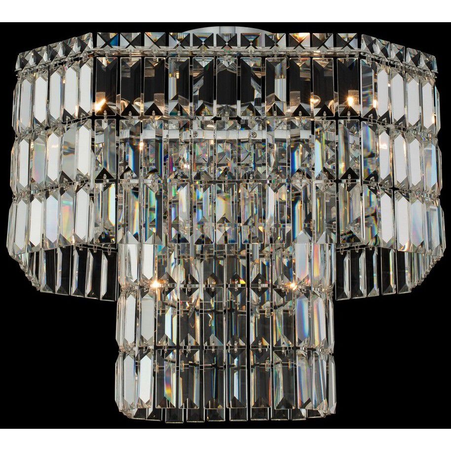Livelli 6 Light 20 inch Polished Chrome Semi Flush Mount Ceiling Light