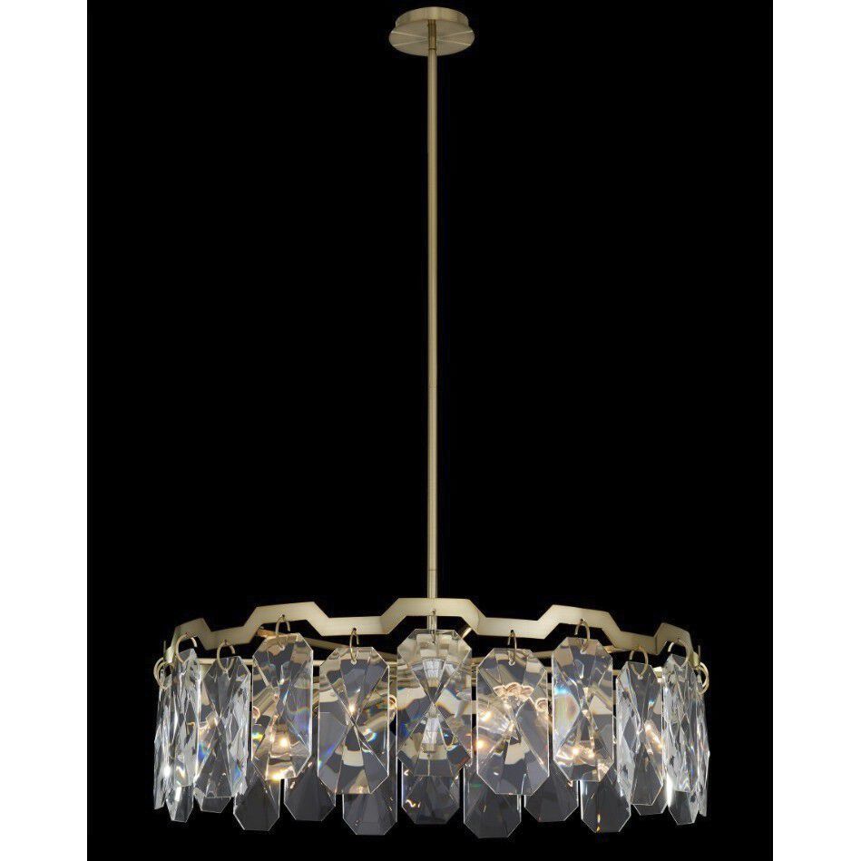 Piatta 8 Light 34 inch Brushed Brass Pendant Ceiling Light