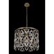 Triangulo 4 Light 22 inch True Brass Pendant Ceiling Light in Firenze Clear
