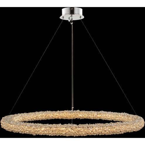 Lina Esterno 32 inch Matte Black Outdoor Flush Mount in Firenze Clear