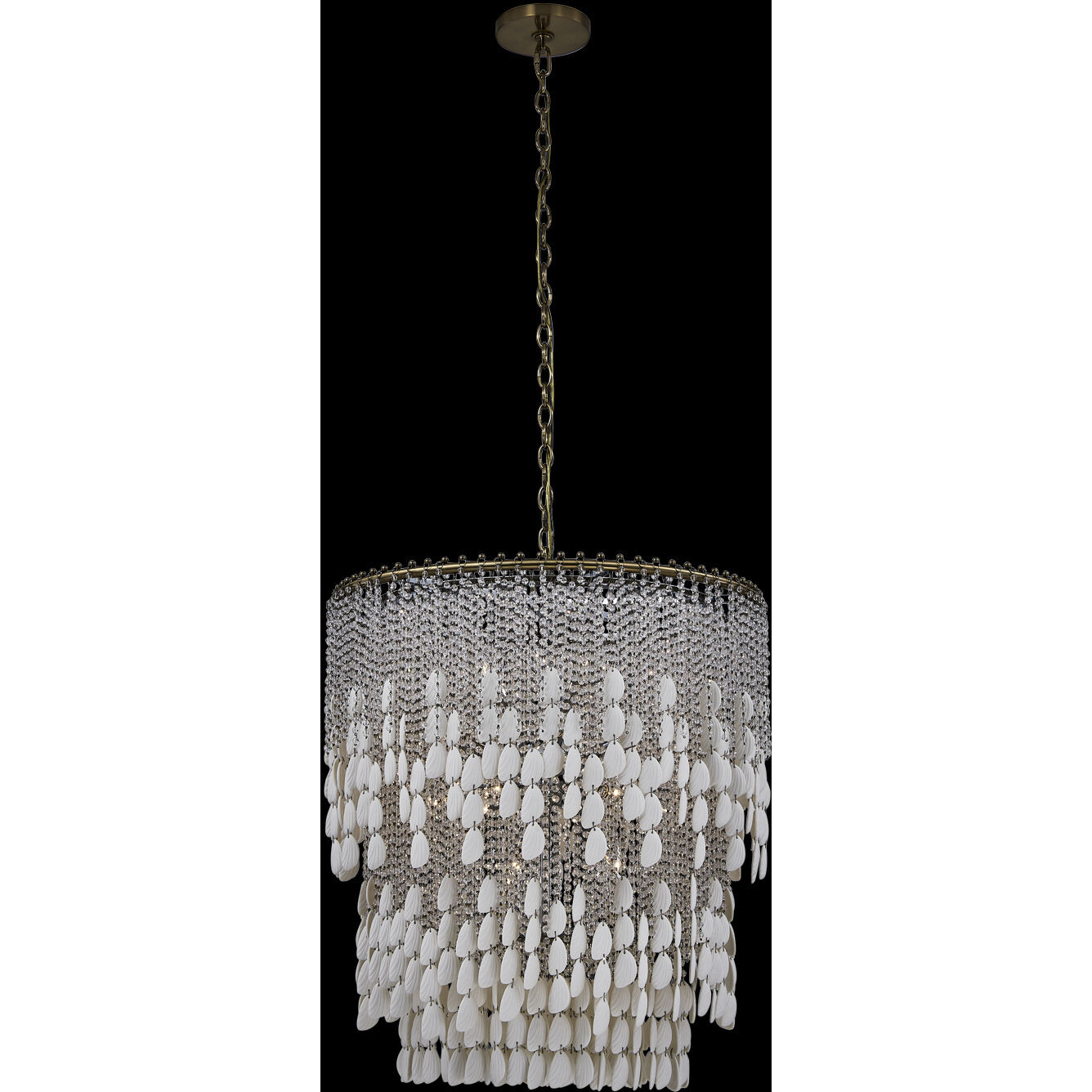 Farfalle 18 Light 28 inch Brushed Champagne Gold Chandelier Ceiling Light