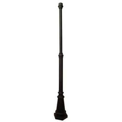 Bejamin 80 inch Textured Black Outdoor Pad Mount Post