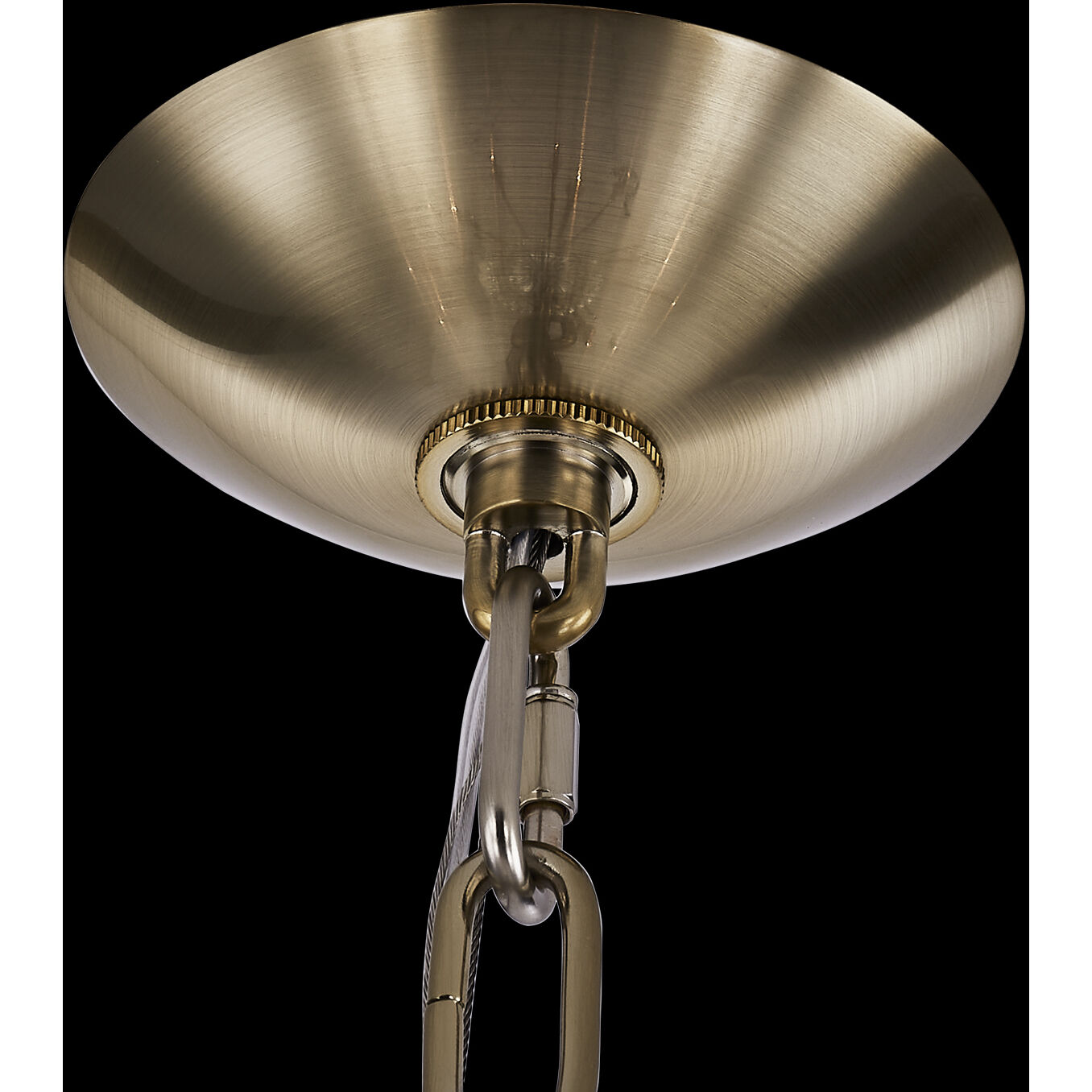 Passo 15 Light 45 inch Brushed Brass Pendant Ceiling Light