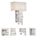Vermeer 2 Light 13 inch Chrome Wall Sconce Wall Light in Firenze Clear