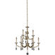 Floridia 9 Light 31 inch Matte Brushed Champagne Gold Chandelier Ceiling Light