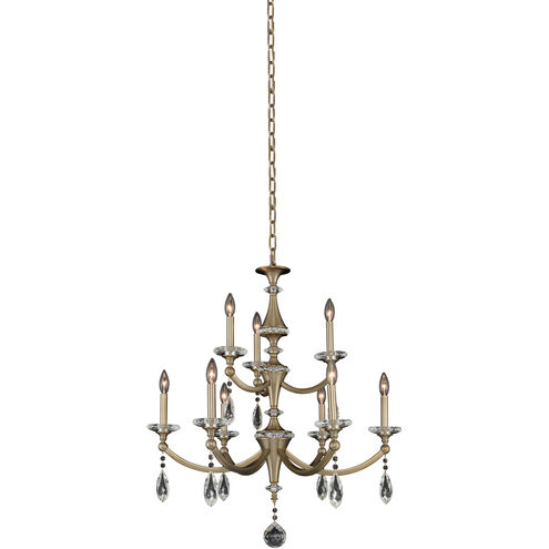 Floridia 9 Light 31 inch Matte Brushed Champagne Gold Chandelier Ceiling Light