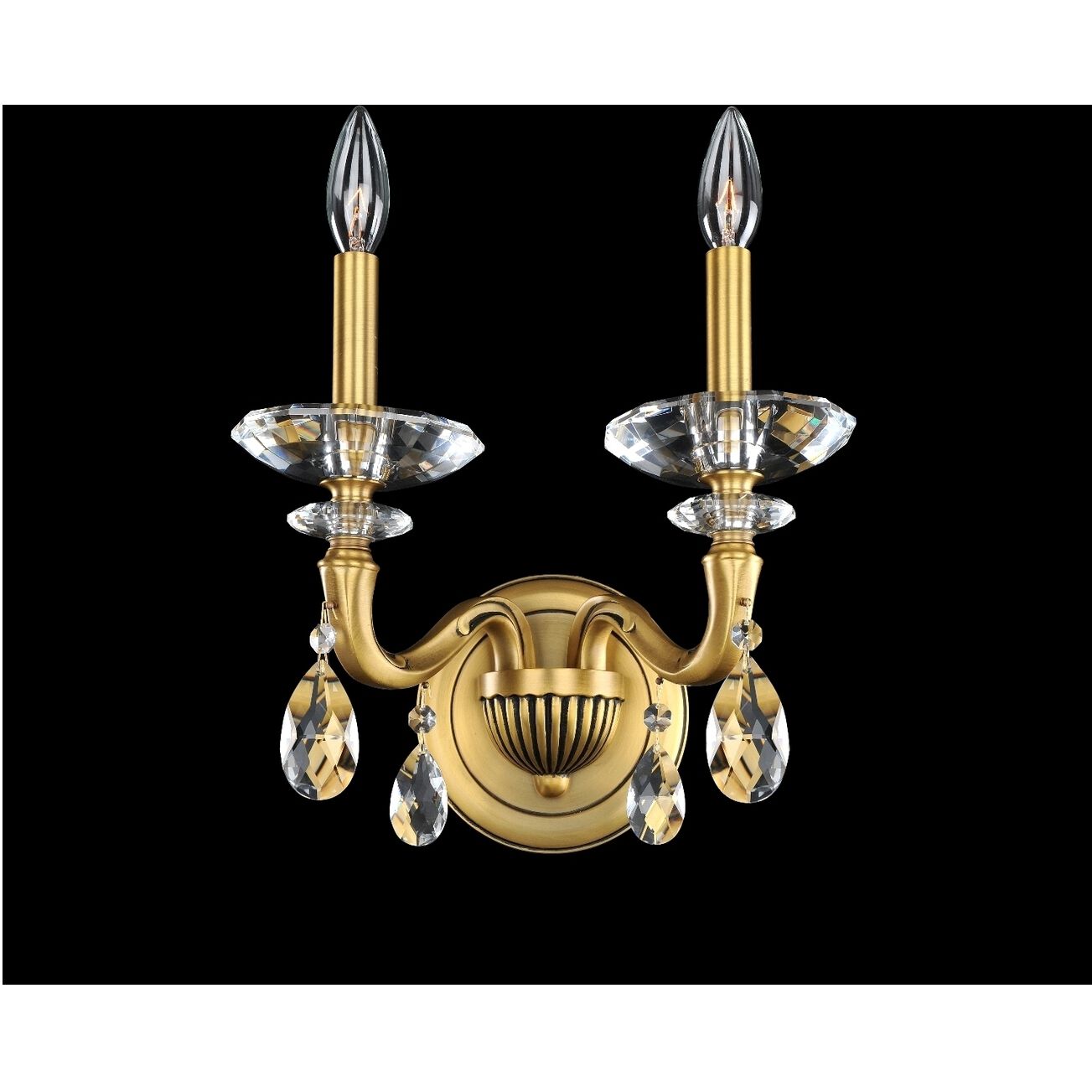 Jolivet 2 Light 14 inch Historic Brass Wall Sconce Wall Light