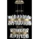 Glacier LED 32 inch Brushed Champagne Gold Pendant Foyer Ceiling Light