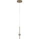 Goccia LED 6.25 inch Winter Brass Mini Pendant Ceiling Light