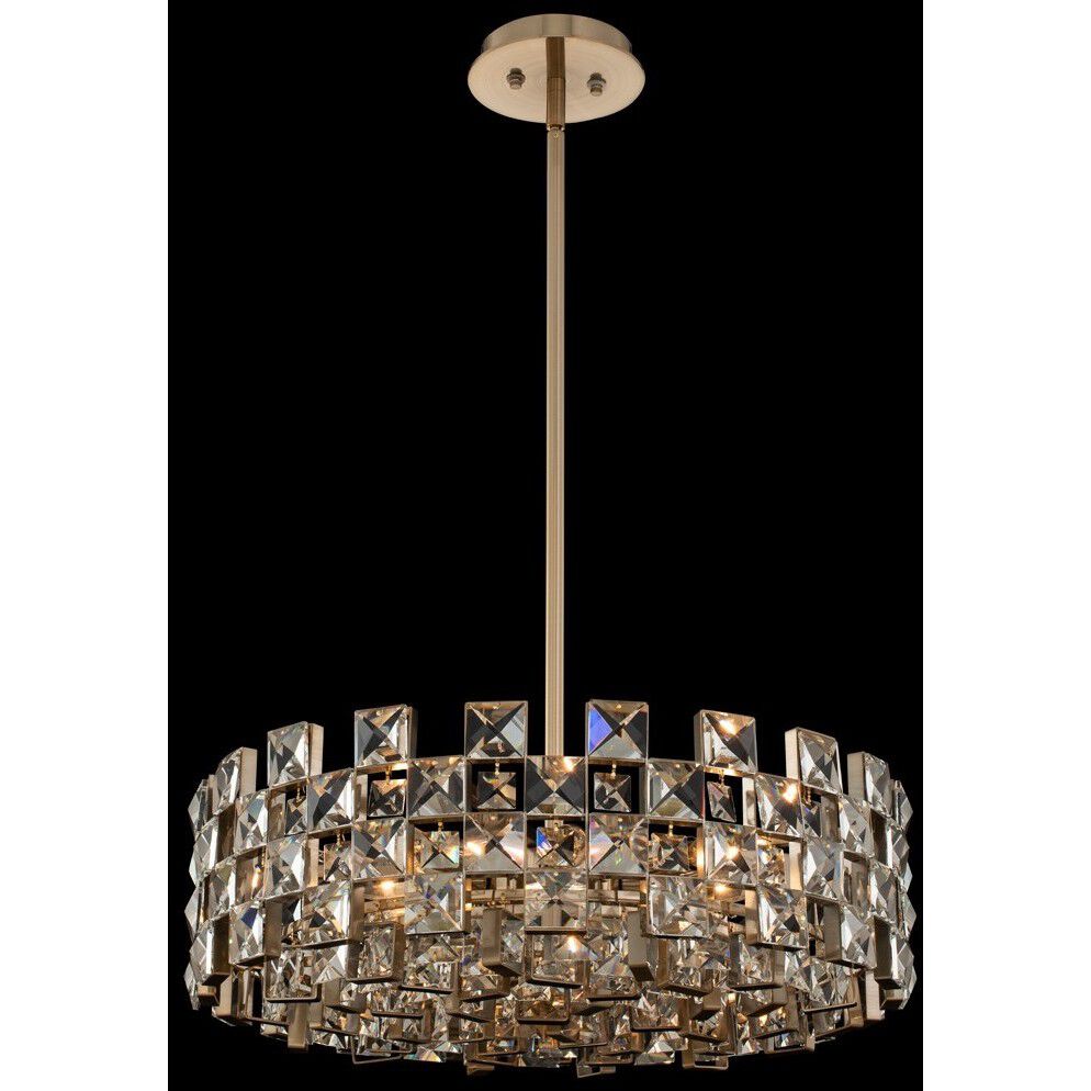 Piazze 9 Light 29 inch Brushed Champagne Gold Pendant Ceiling Light