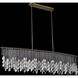 Farfalle 9 Light 9 inch Brushed Champagne Gold Linear Pendant Ceiling Light