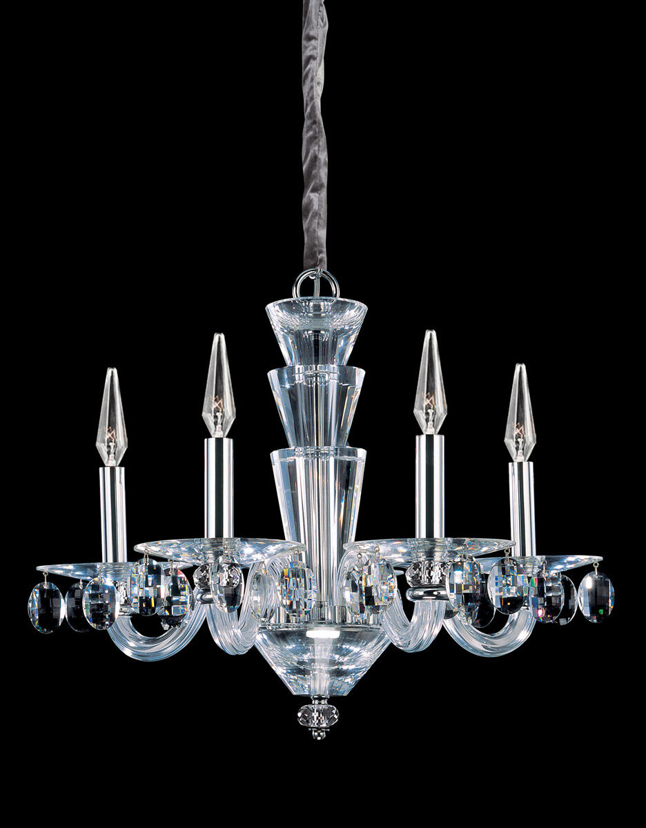 Fanshawe 5 Light 23 inch Chrome Chandelier Ceiling Light in Firenze Clear