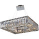 Quadro 8 Light 48 inch Chrome Pendant Ceiling Light in Firenze Clear