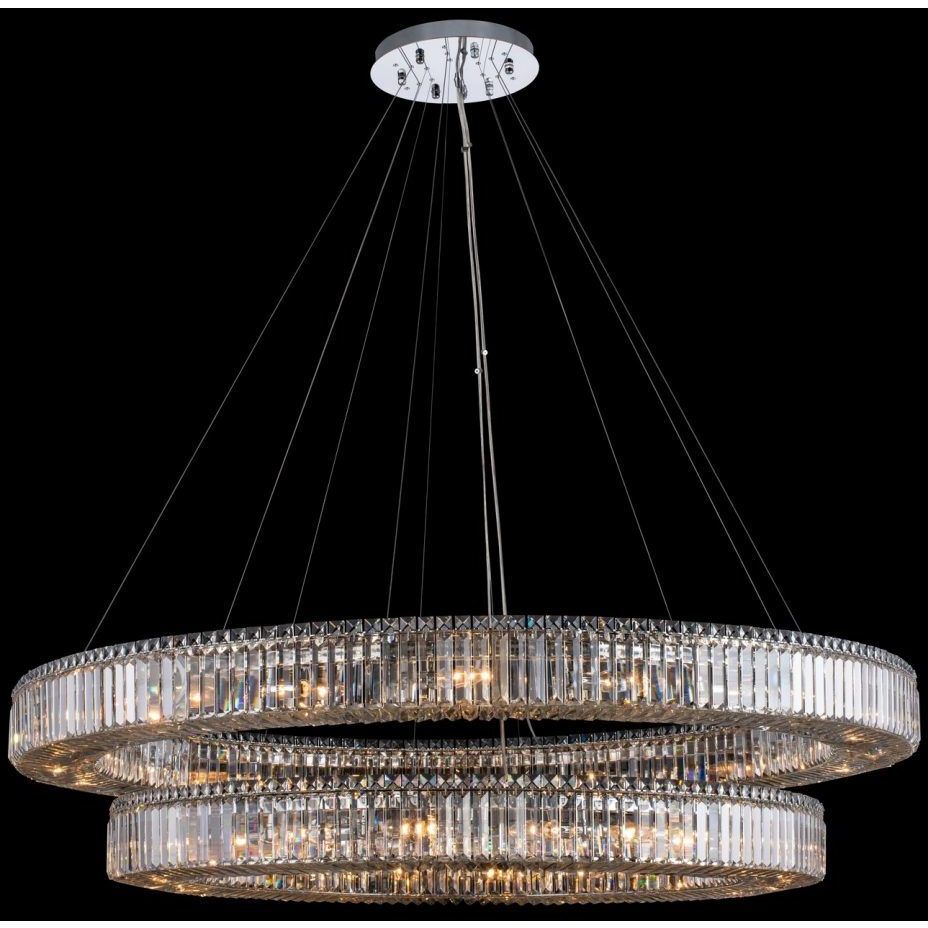 Rondelle 36 Light 60 inch Polished Chrome Pendant Ceiling Light