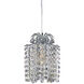 Milieu Mini Pendant 1 Light 5.5 inch Chrome Mini Pendant Ceiling Light in Firenze Topaz