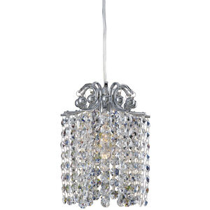 Milieu Mini Pendant 1 Light 5.5 inch Chrome Mini Pendant Ceiling Light in Firenze Fleet Argentine Mix