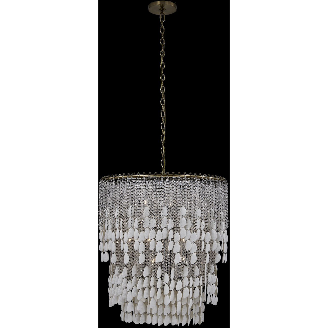 Farfalle 18 Light 28 inch Brushed Champagne Gold Chandelier Ceiling Light