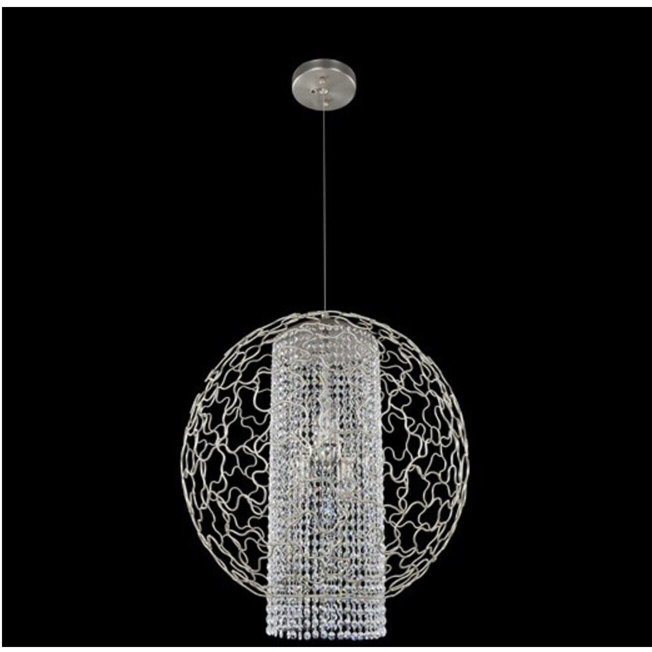 Mundo 4 Light 26 inch Tarnished Silver Pendant Ceiling Light