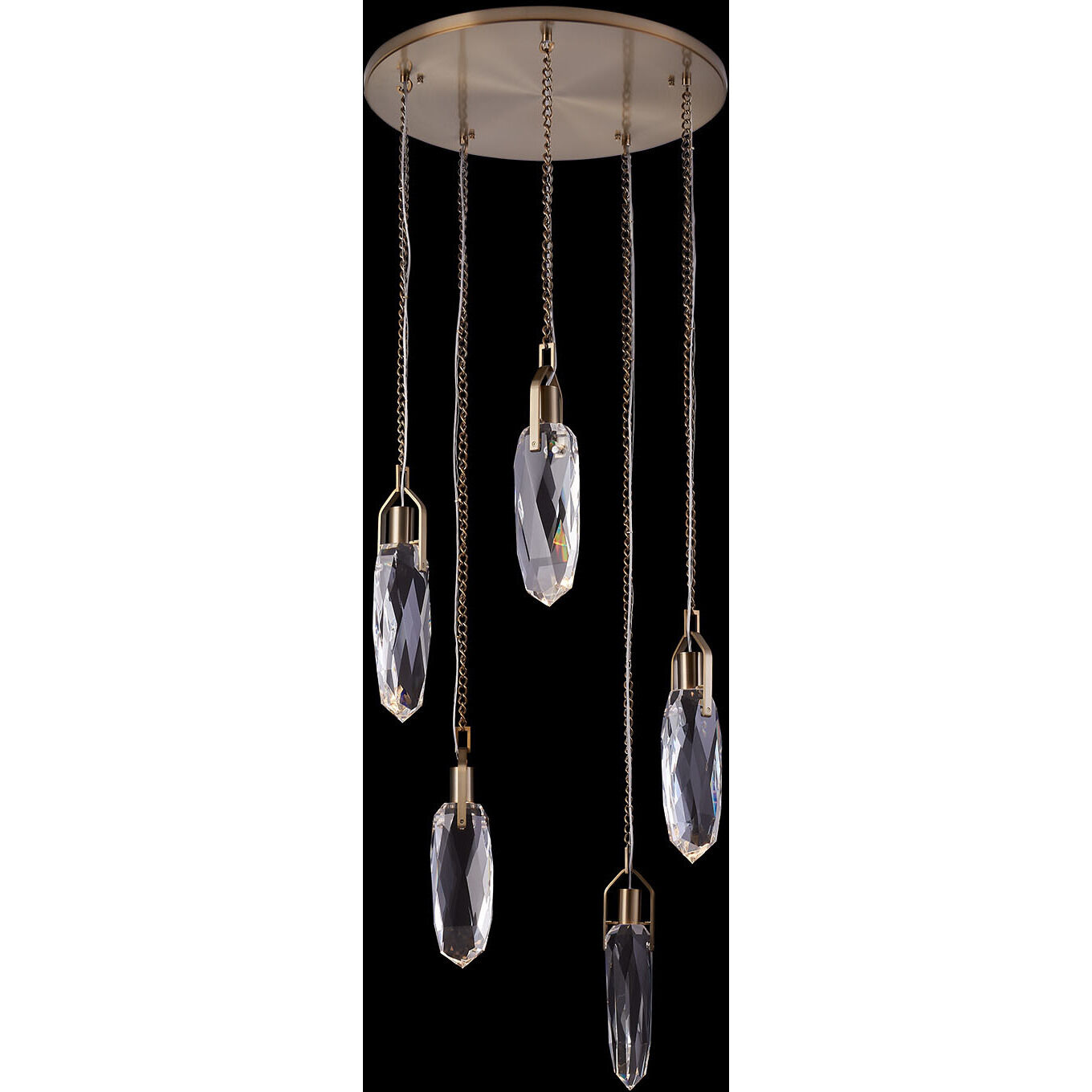 Diamante 23 inch Winter Brass Pendant Ceiling Light