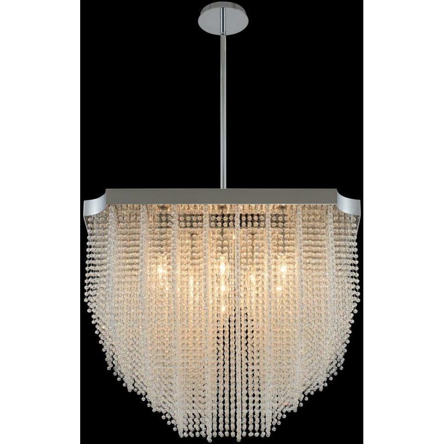 Tenda 8 Light 28 inch Chrome Pendant Ceiling Light