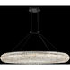 Tamburo LED 48 inch Matte Black with Polished Chrome Pendant Ceiling Light