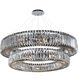 Rondelle 21 Light 36 inch Chrome Pendant Ceiling Light in Firenze Clear