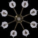 Passo 8 Light 34 inch Brushed Brass Pendant Ceiling Light