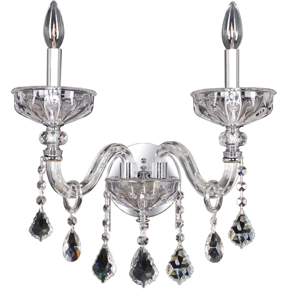 Clovio 2 Light 15 inch Chrome Wall Sconce Wall Light