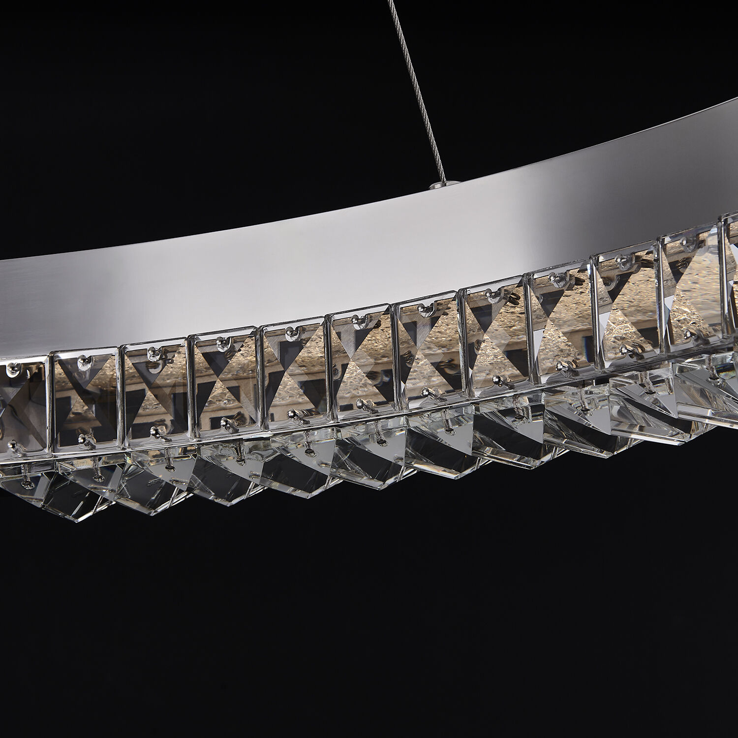 Dama 34 inch Polished Chrome Pendant Ceiling Light