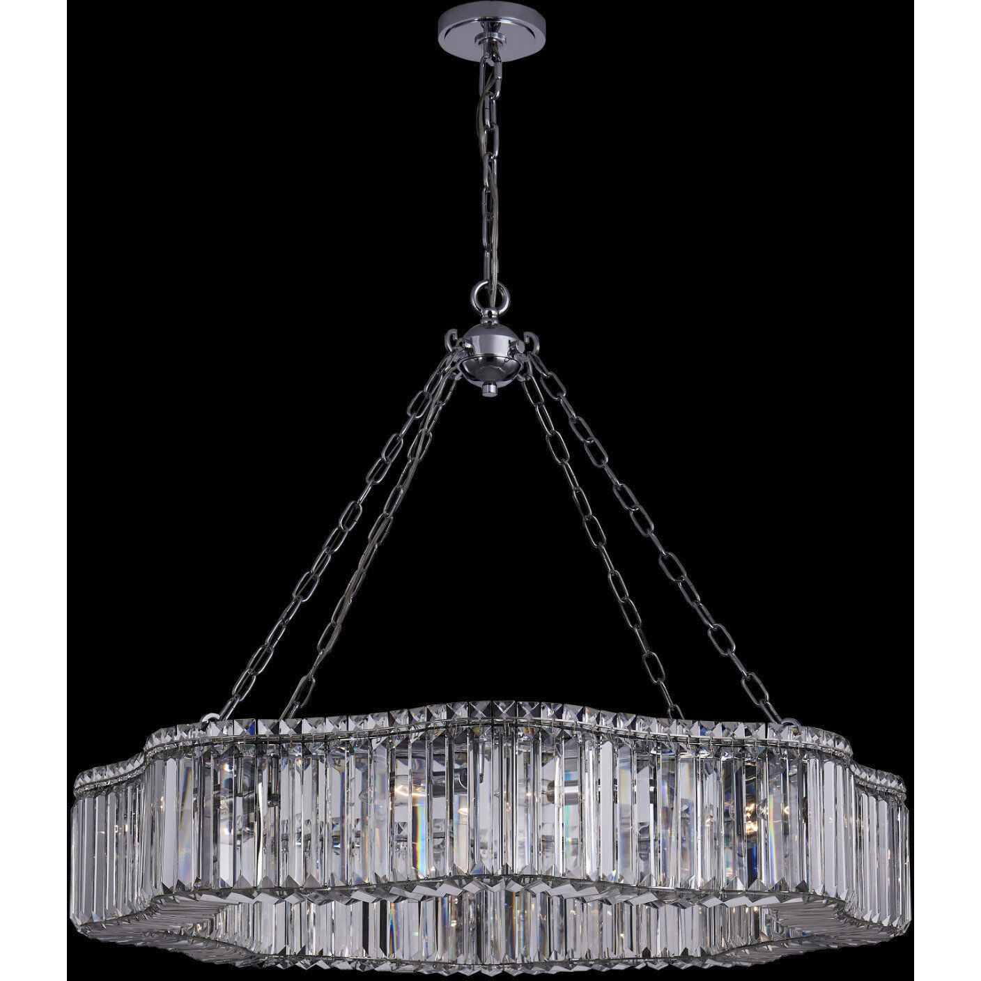 Corda 12 Light 38 inch Polished Chrome Pendant Ceiling Light