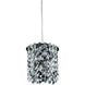 Milieu Mini Pendant 1 Light 5.5 inch Chrome Mini Pendant Ceiling Light in Firenze Light Topaz