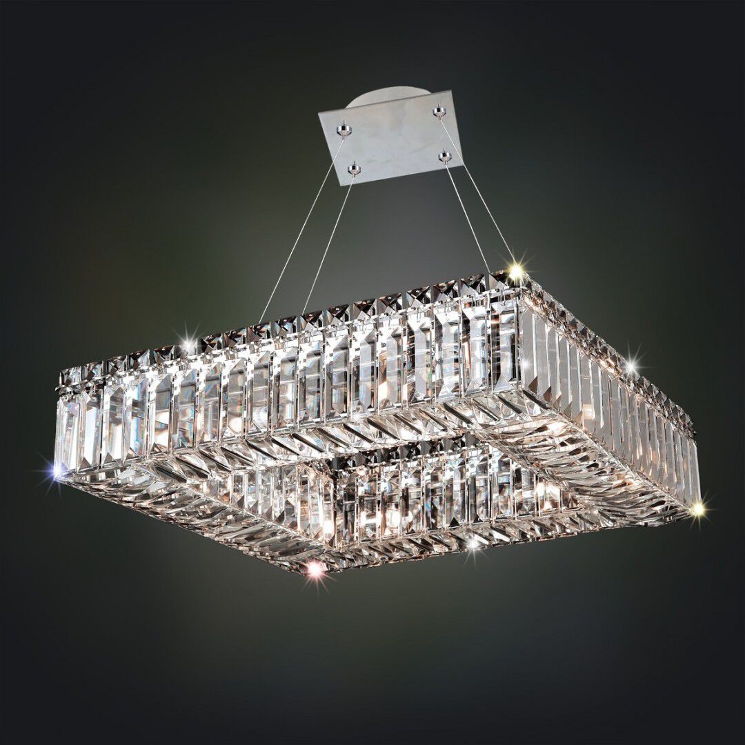 Quadro 8 Light 48 inch Chrome Pendant Ceiling Light