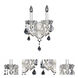 Praetorius 2 Light 10.5 inch Two-Tone Silver Wall Bracket Wall Light