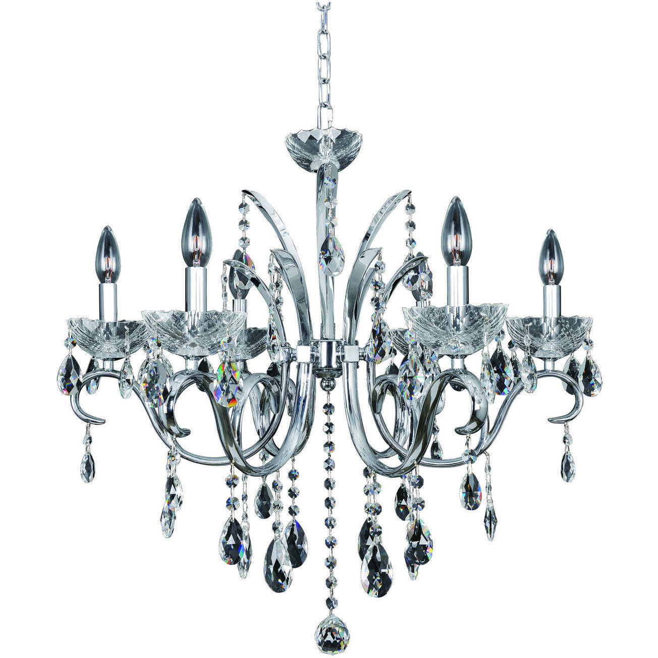 Catalani 6 Light 26 inch Chrome Chandelier Ceiling Light