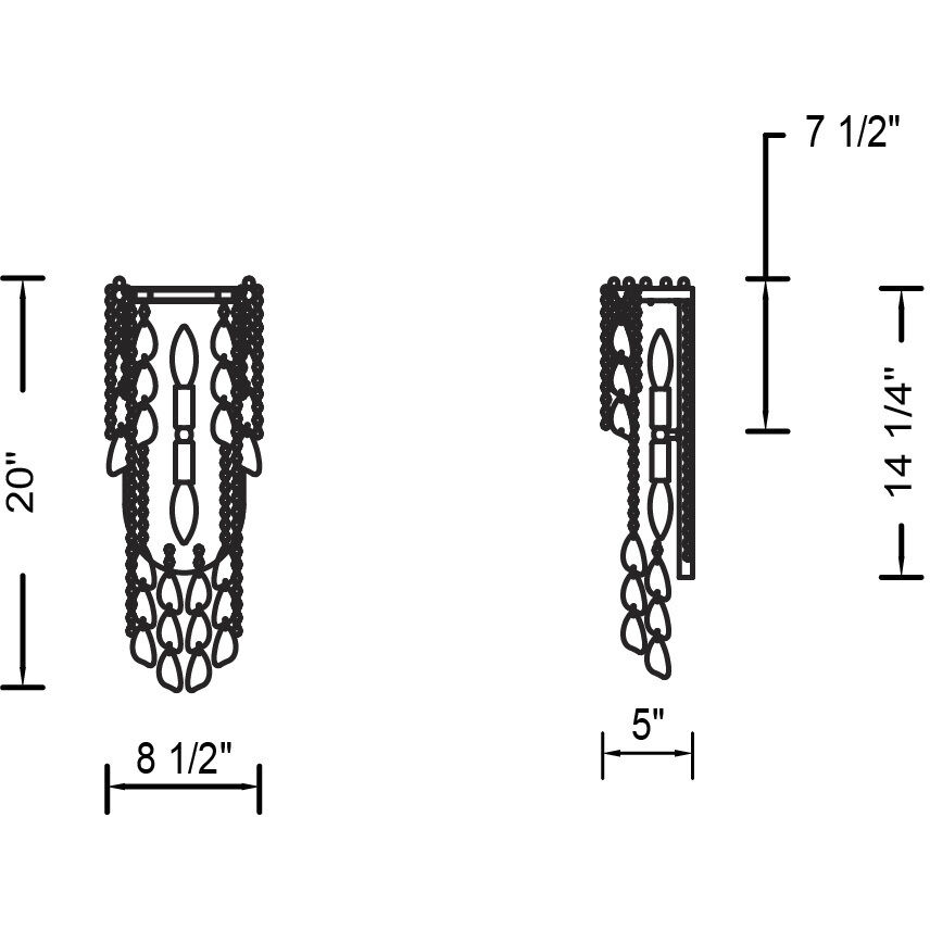 Farfalle 2 Light 8.75 inch Brushed Champagne Gold Wall Sconce Wall Light