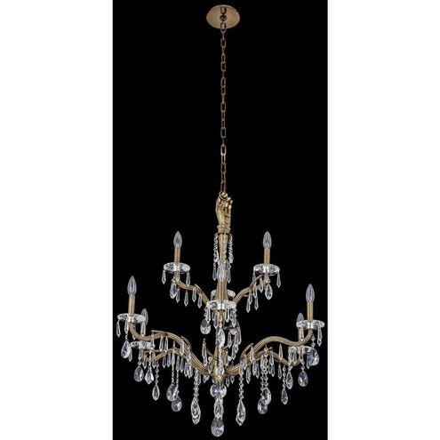 Venere 9 Light 32 inch Historic Brass Chandelier Ceiling Light