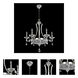 Orecchini 9 Light 29 inch Two Tone Silver Chandelier Ceiling Light