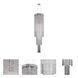 Botticelli 4 Light 16 inch Chrome Convertible Pendant Ceiling Light