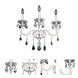 Cassella 3 Light 21.25 inch Two-Tone Silver Wall Bracket Wall Light