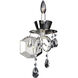 Locatelli 1 Light 6 inch Two Tone Silver Wall Sconce Wall Light in Firenze Clear