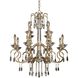Valencia 12 Light 32 inch Brushed Champagne Gold Chandelier Ceiling Light in Firenze Clear