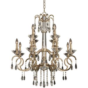 Valencia 12 Light 32 inch Brushed Champagne Gold Chandelier Ceiling Light
