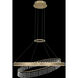 Saturno LED 28 inch Brushed Brass Pendant Ceiling Light in Firenze Clear