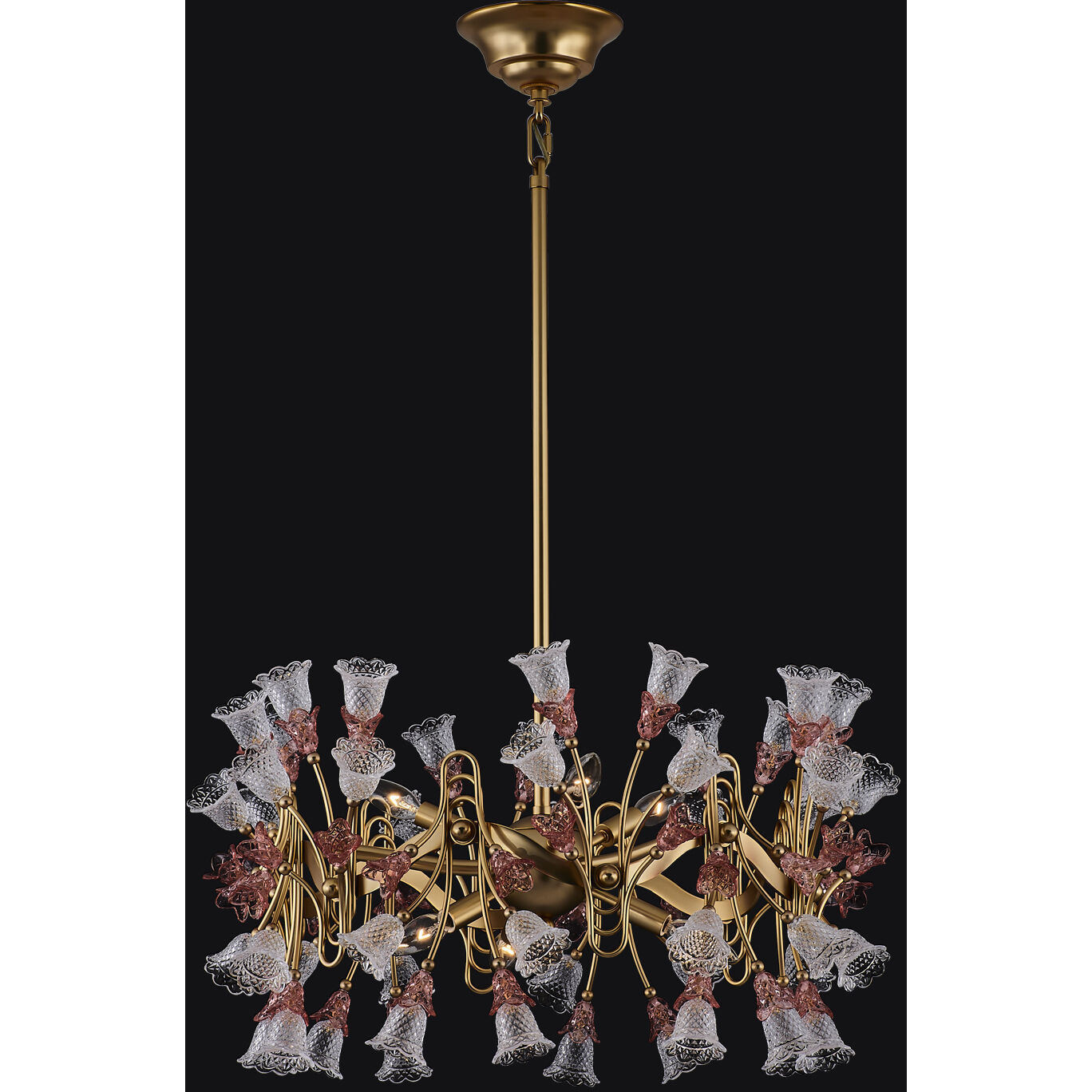 Bella 6 Light 26 inch Antique Brass Pendant Ceiling Light