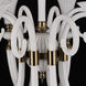Bianca 8 Light 42 inch Winter Brass Chandelier Ceiling Light in White