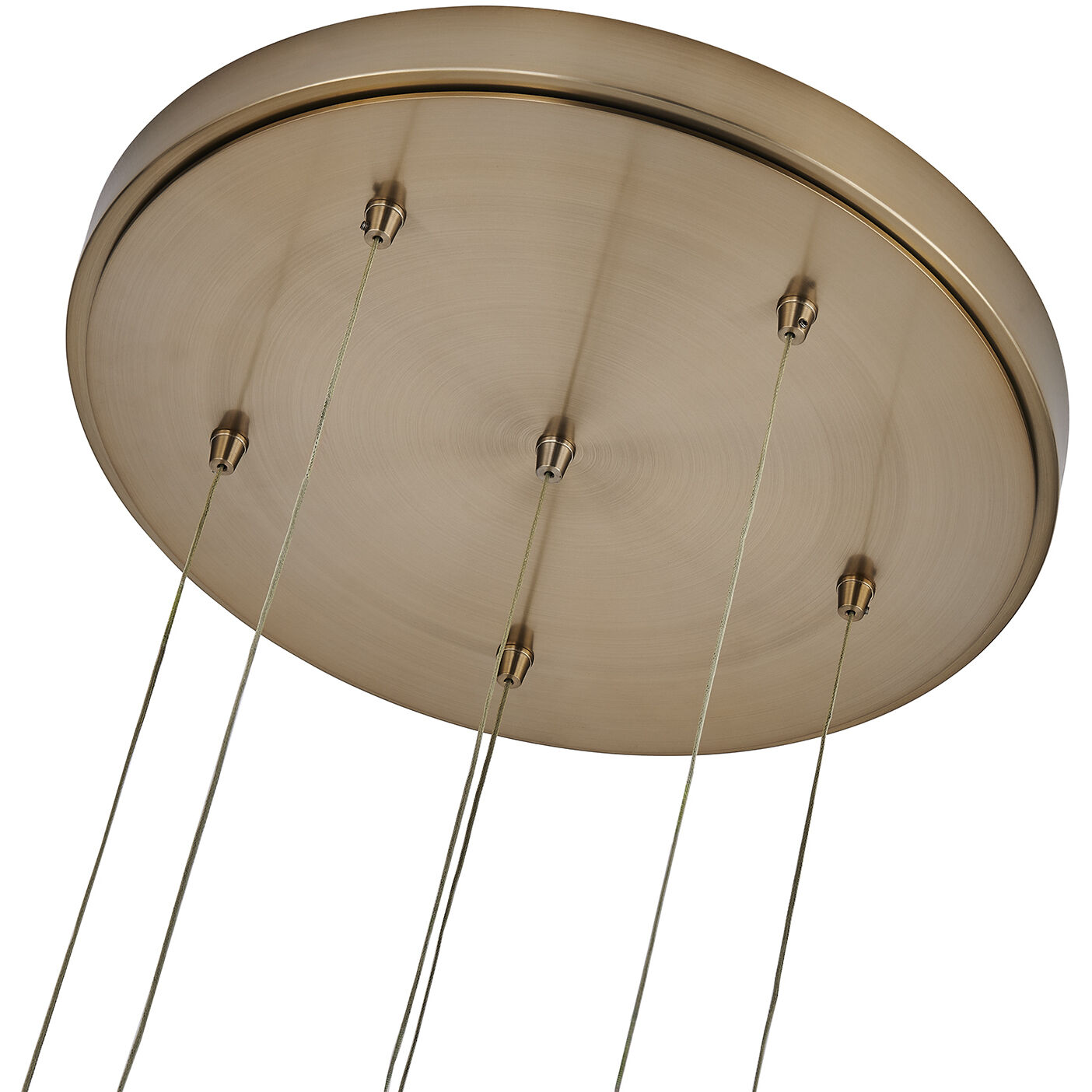 Goccia LED 16.25 inch Winter Brass Chandelier Ceiling Light