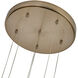 Goccia LED 16.25 inch Winter Brass Chandelier Ceiling Light